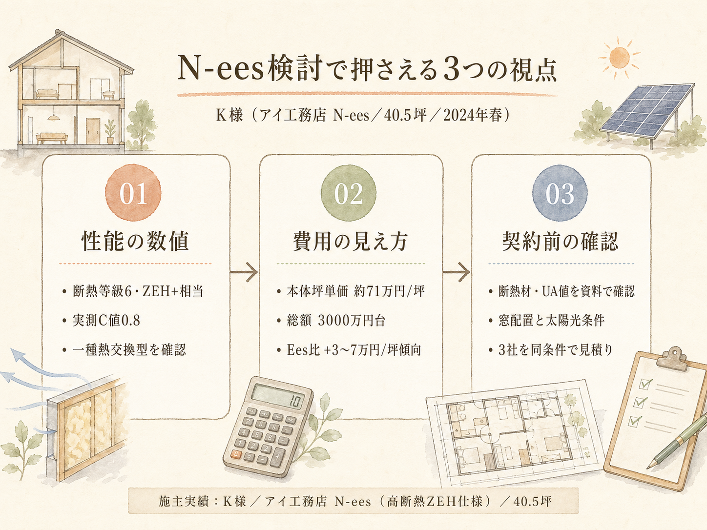 K様が家づくりで苦労した3つのこと