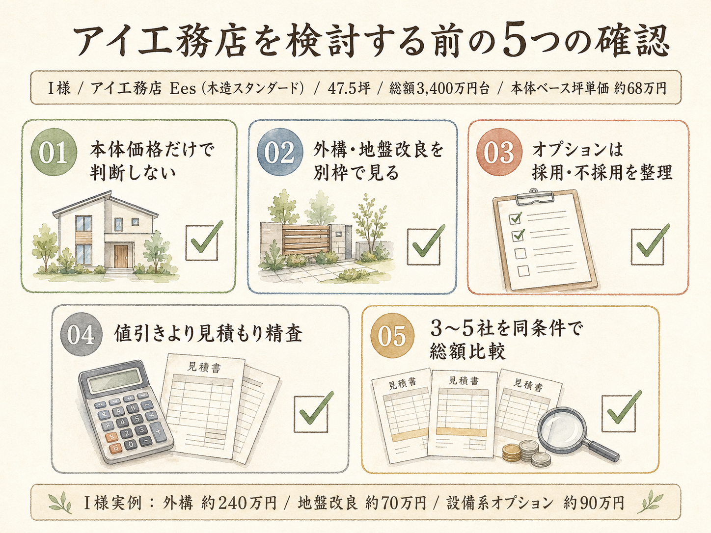 アイ工務店を検討する前に必ず確認したい5つのチェックリスト