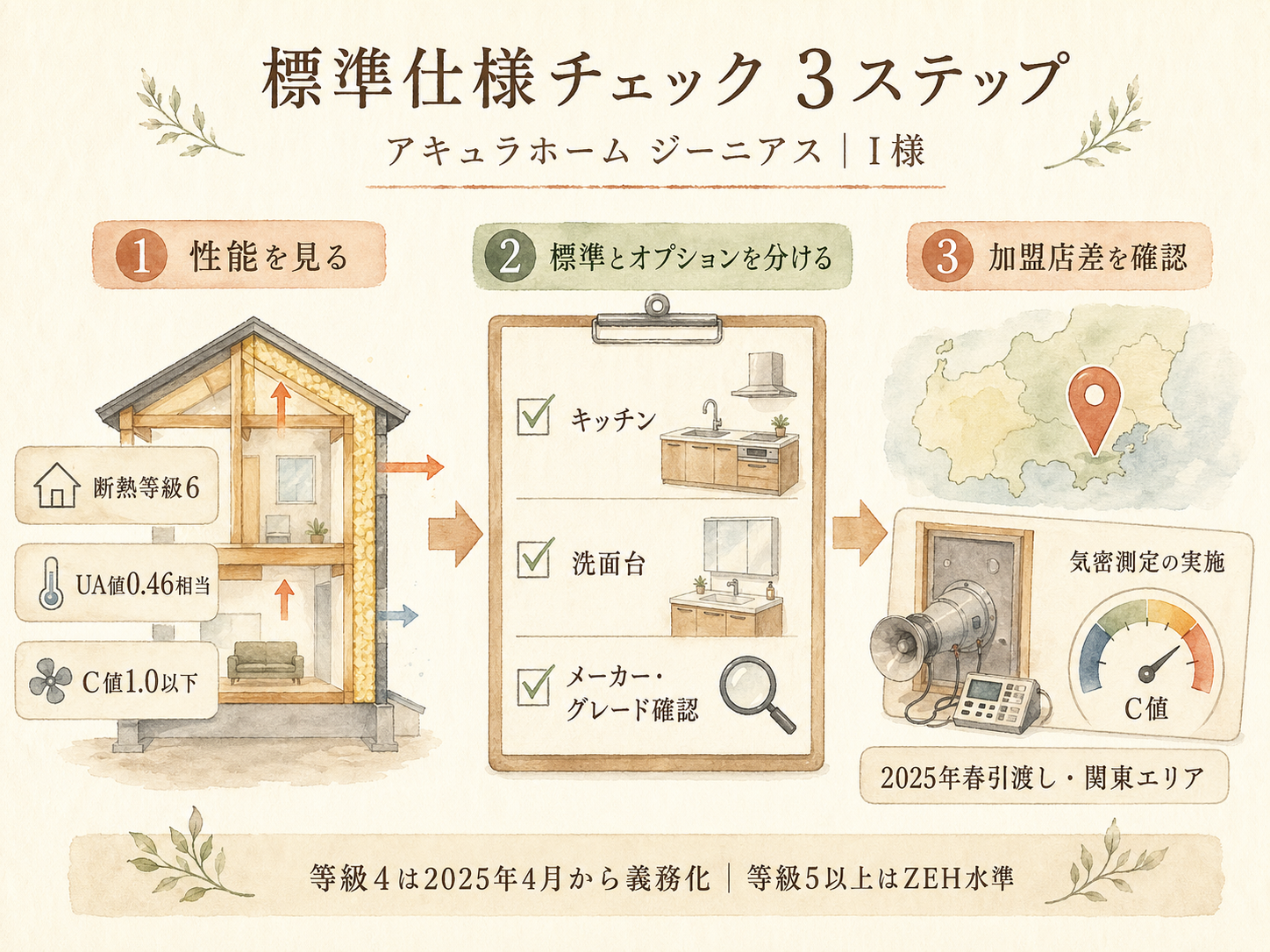 アキュラホームの標準仕様で押さえたい3つの注目点