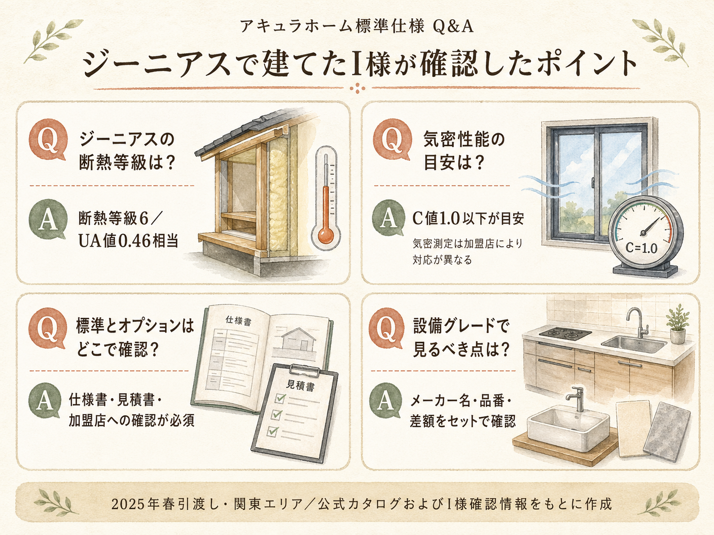 アキュラホームに関する読者の疑問と、I様の回答(Q&A図解)
