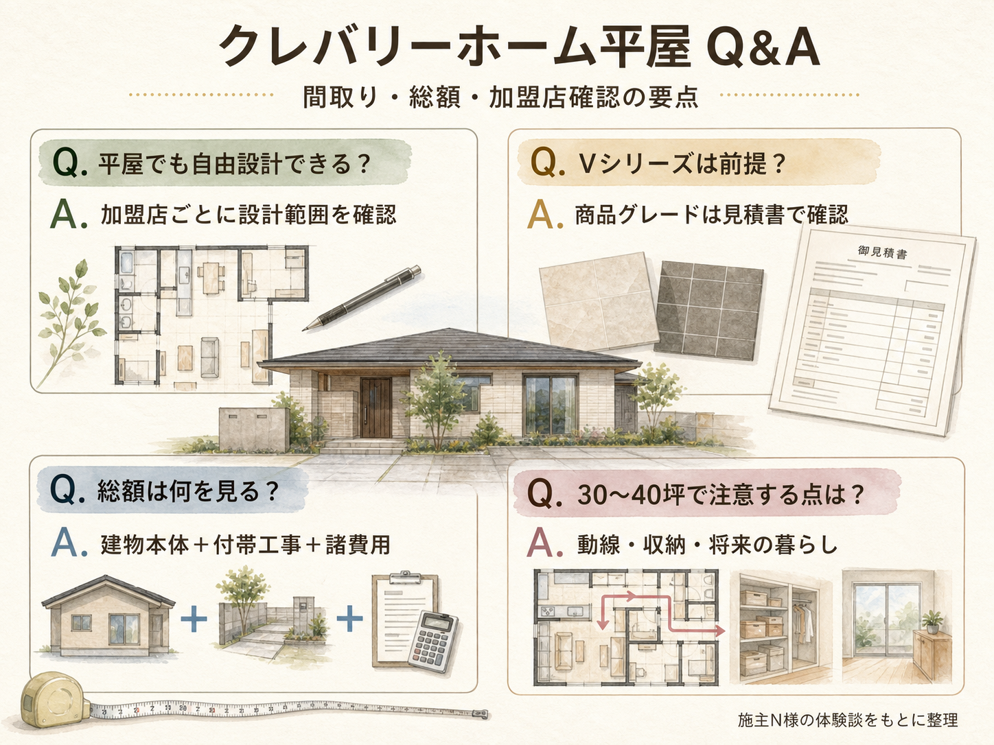 クレバリーホームに関する読者の疑問と、N様の取材時の回答（Q&A図解）