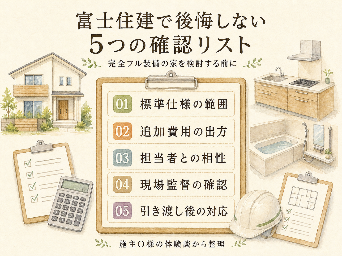 富士住建を検討する前に必ず確認したい5つのチェックリスト