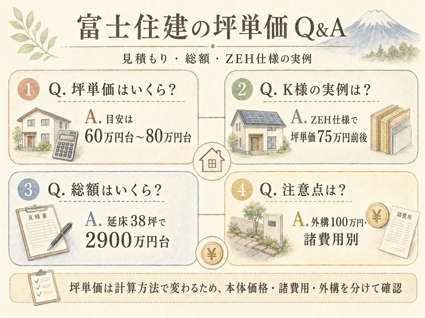 富士住建に関する読者の疑問と、K様の取材時の回答（Q&A図解）