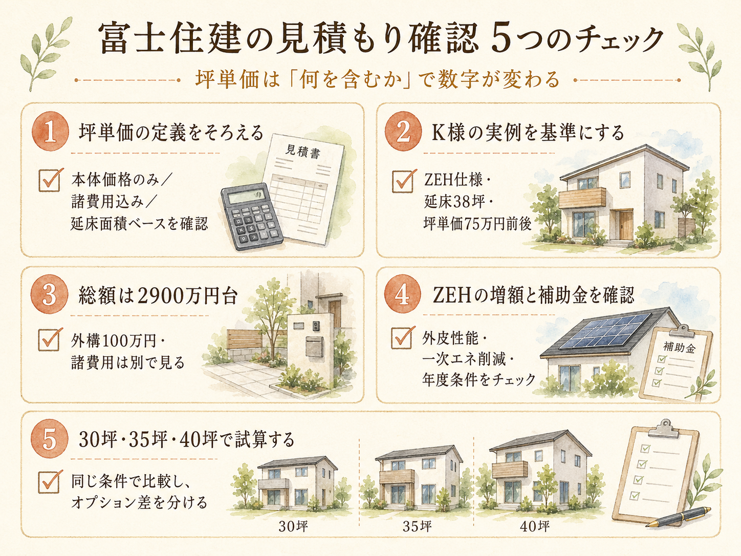 富士住建を検討する前に必ず確認したい5つのチェックリスト