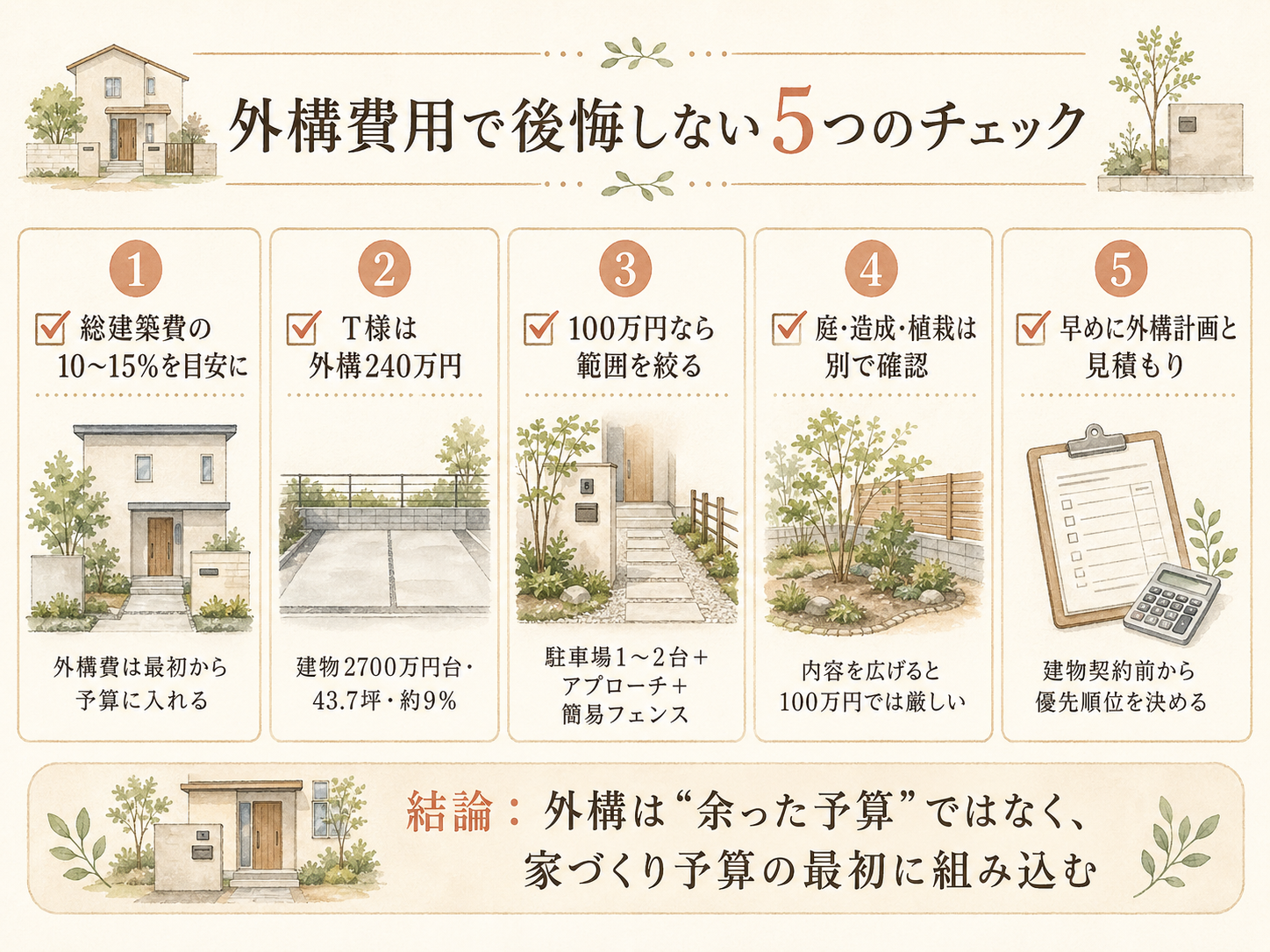ハウスメーカーを検討する前に必ず確認したい5つのチェックリスト