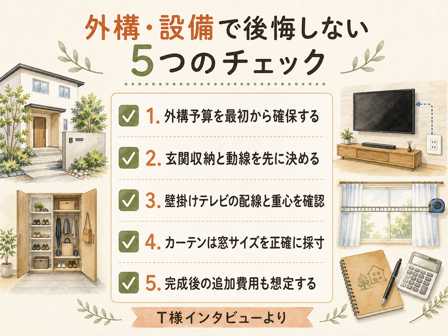 ハウスメーカーを検討する前に必ず確認したい5つのチェックリスト