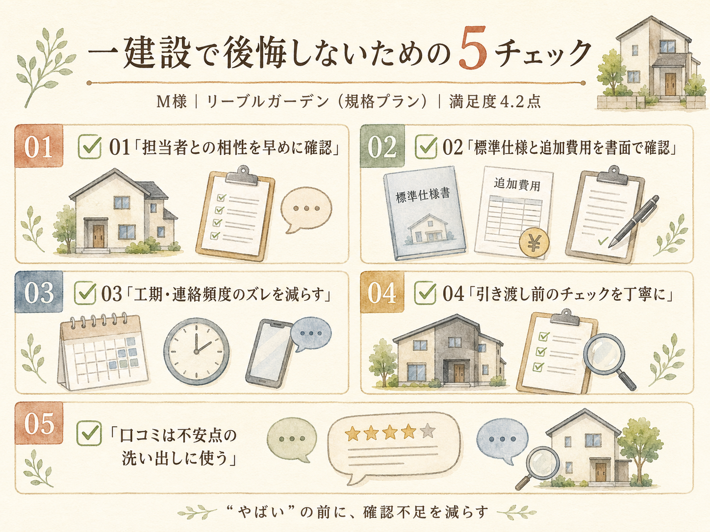 ハウスメーカーを検討する前に必ず確認したい5つのチェックリスト