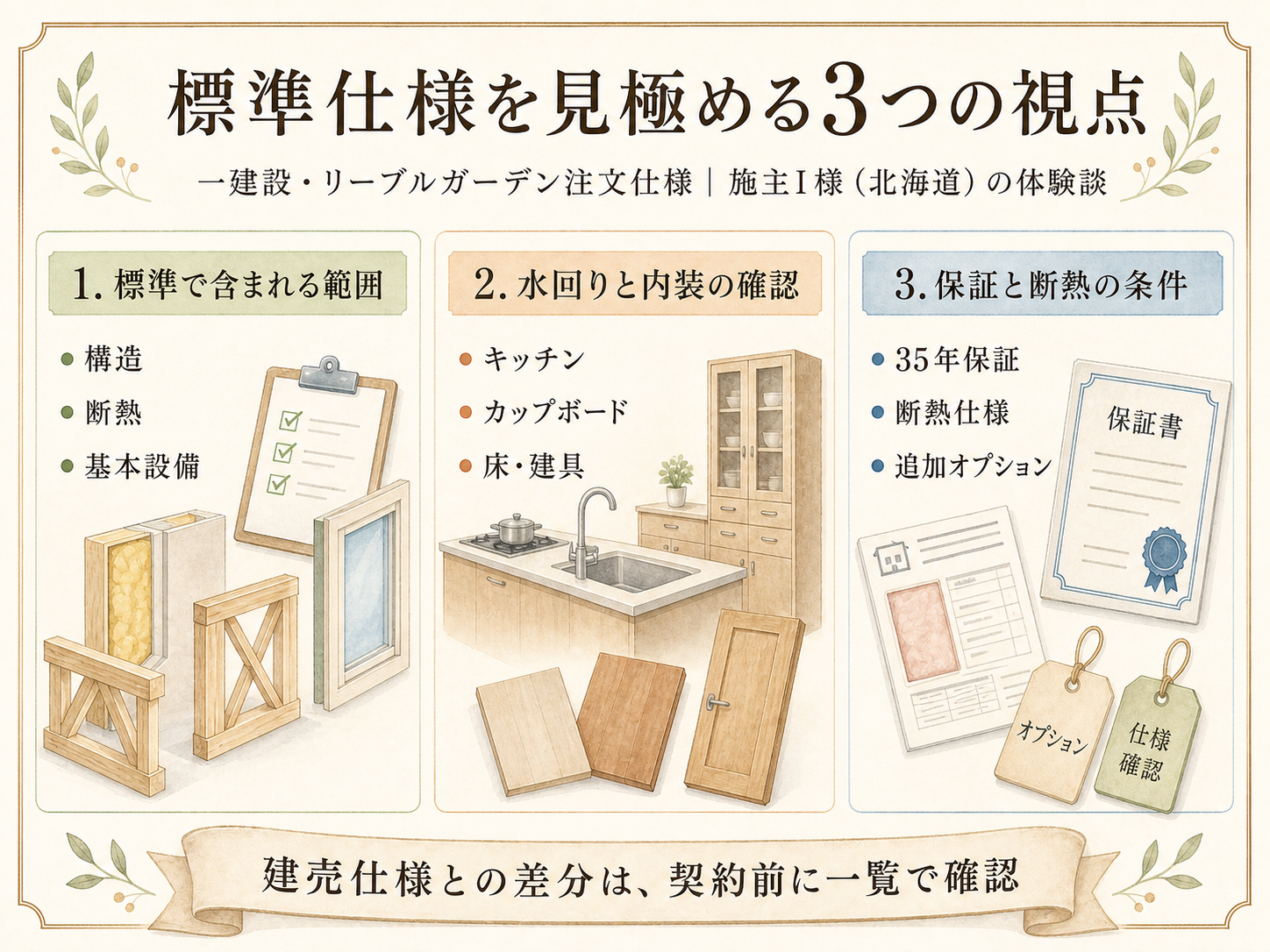 標準仕様で押さえたい3つの注目点