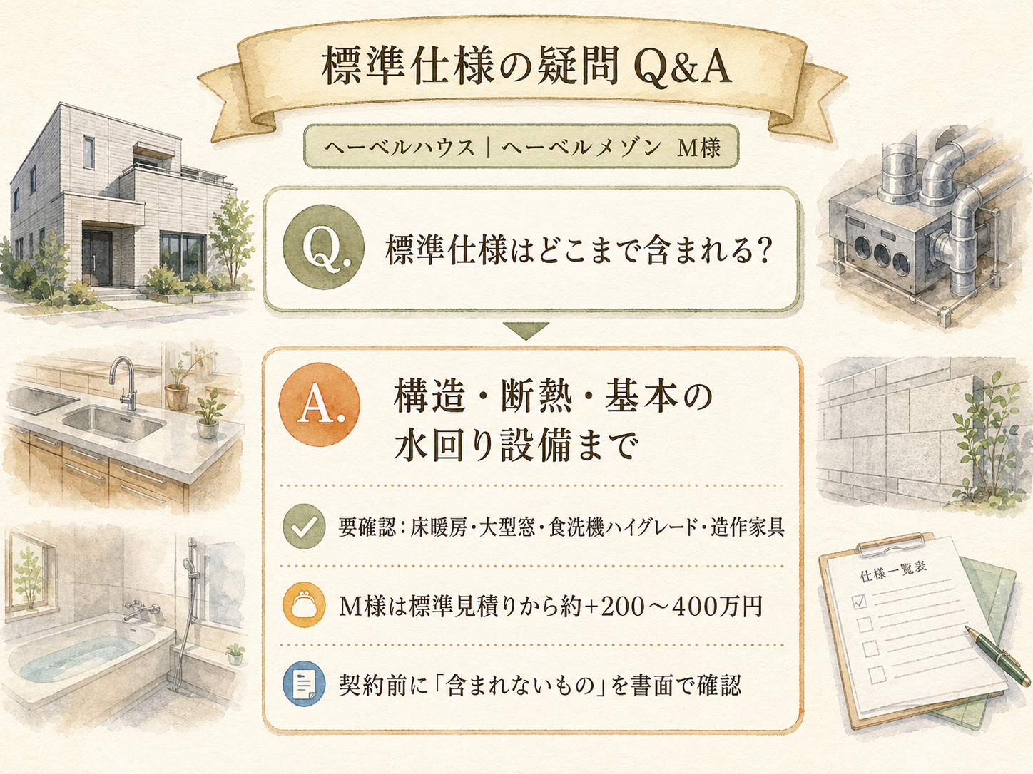 ヘーベルハウスに関する読者の疑問と、M様の回答(Q&A図解)