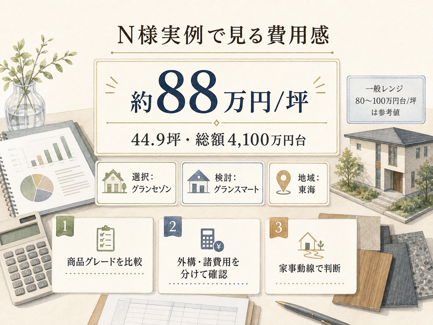 一条工務店の検討ポイント3つ(N様の取材内容から)
