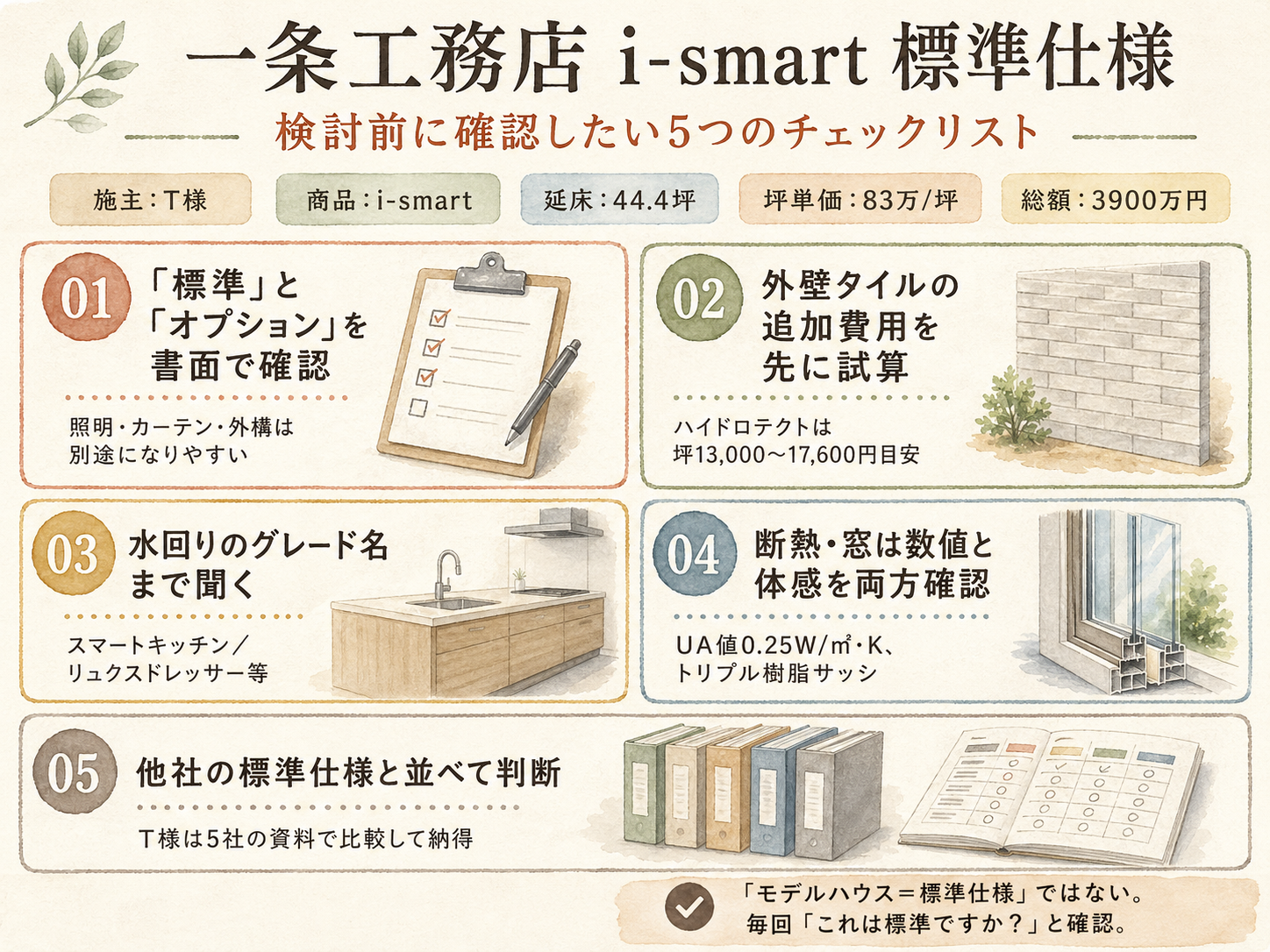 一条工務店i-smartを検討する前に事前に確認したい5つのチェックリスト