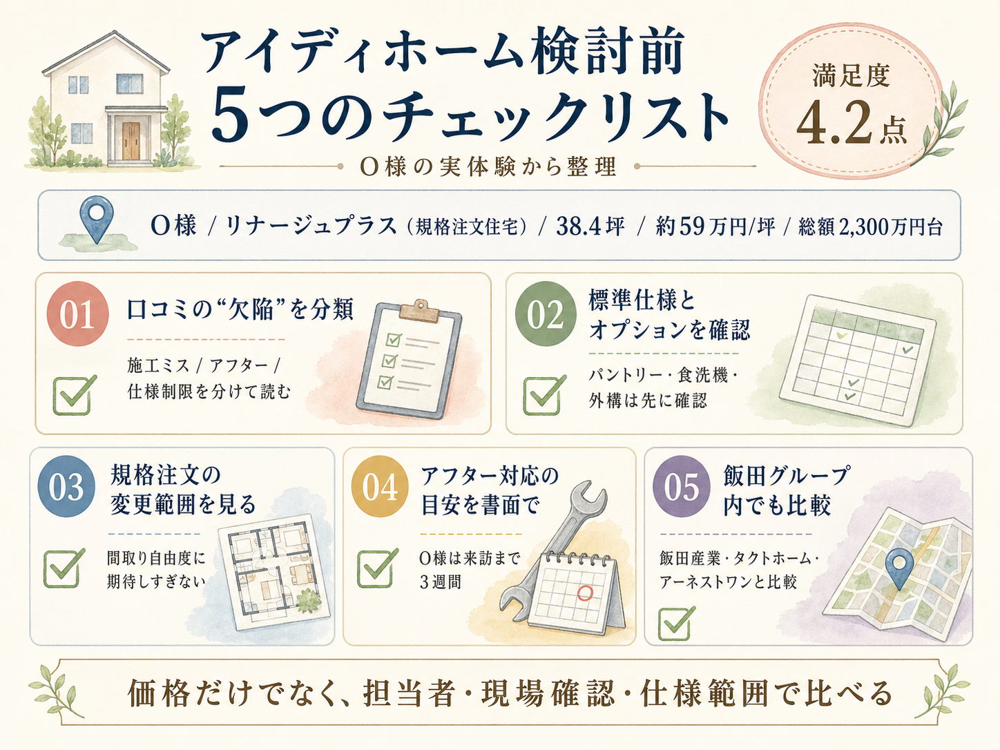 アイディホームを検討する前に必ず確認したい5つのチェックリスト