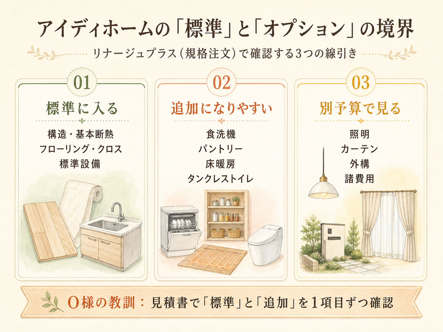 アイディホームの標準仕様で押さえたい3つの注目点