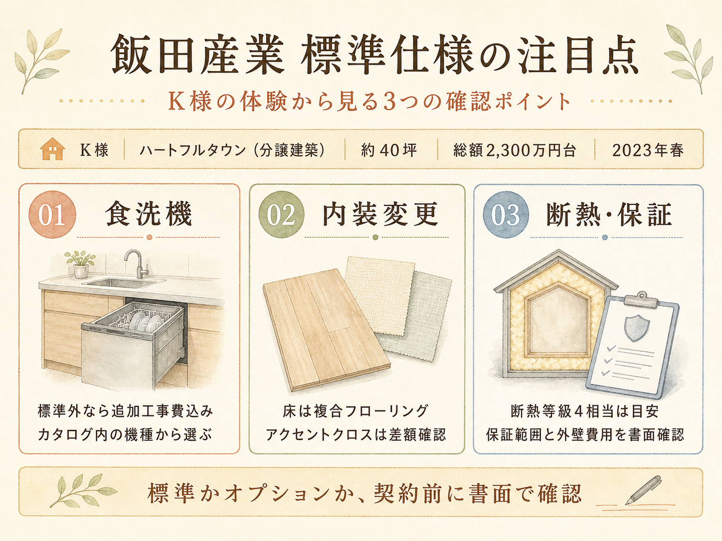 飯田産業の標準仕様で押さえたい3つの注目点