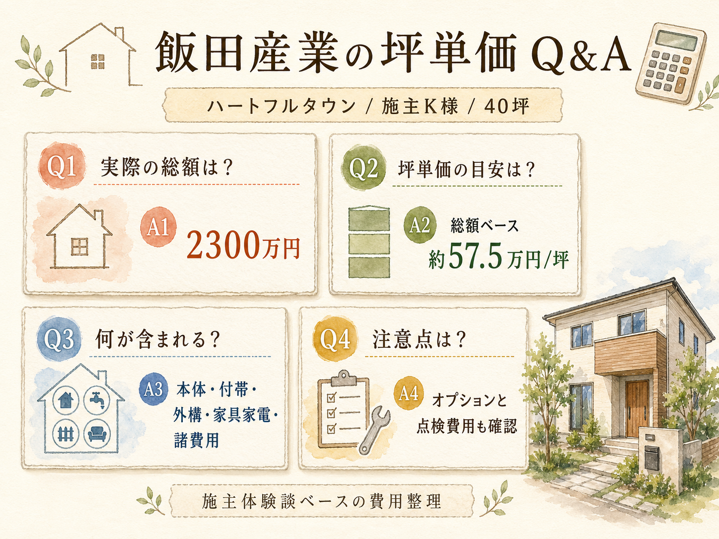 飯田産業に関する読者の疑問と、K様の取材時の回答（Q&A図解）
