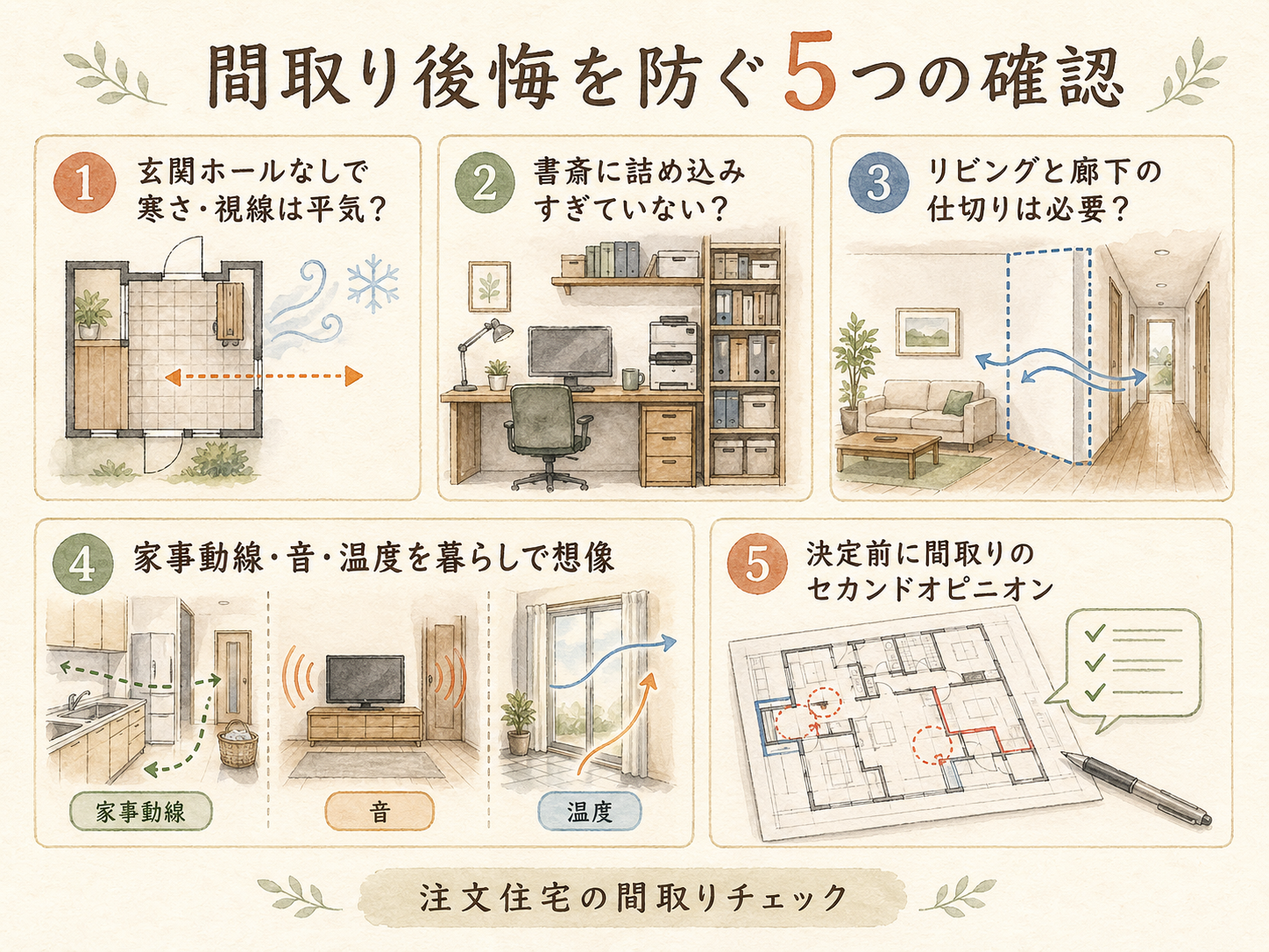 ハウスメーカーを検討する前に確認したい5つのチェックリスト