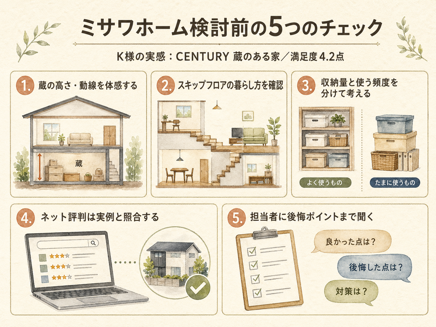 ミサワホームを検討する前に必ず確認したい5つのチェックリスト