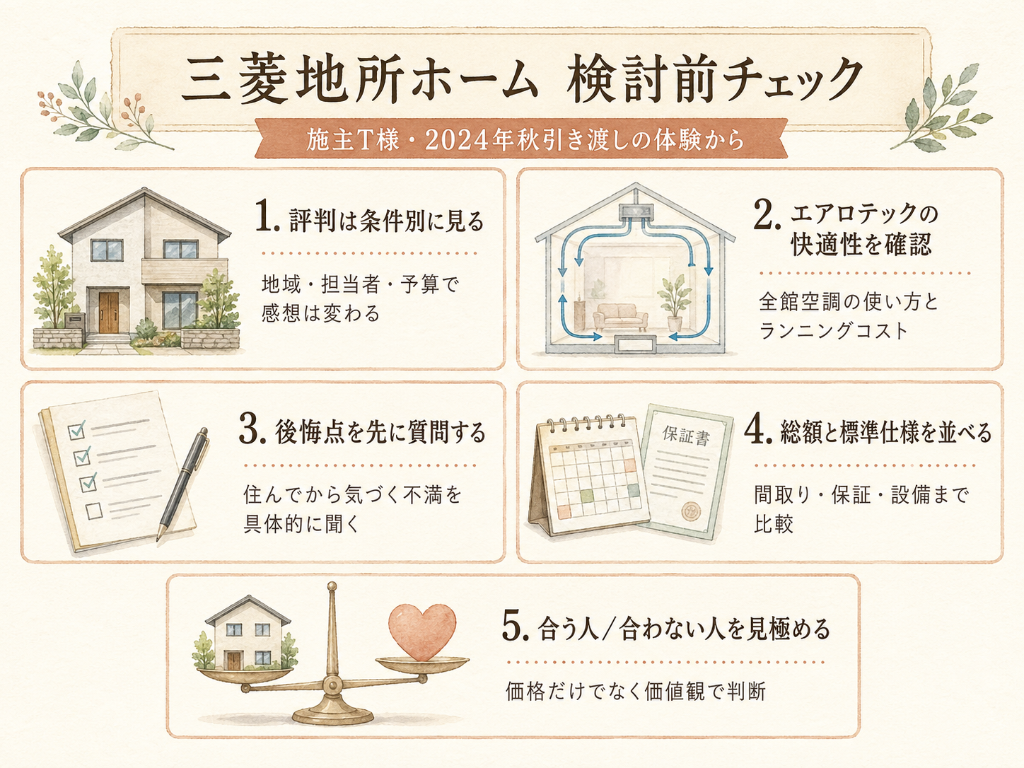 三菱地所ホームを検討する前に必ず確認したい5つのチェックリスト