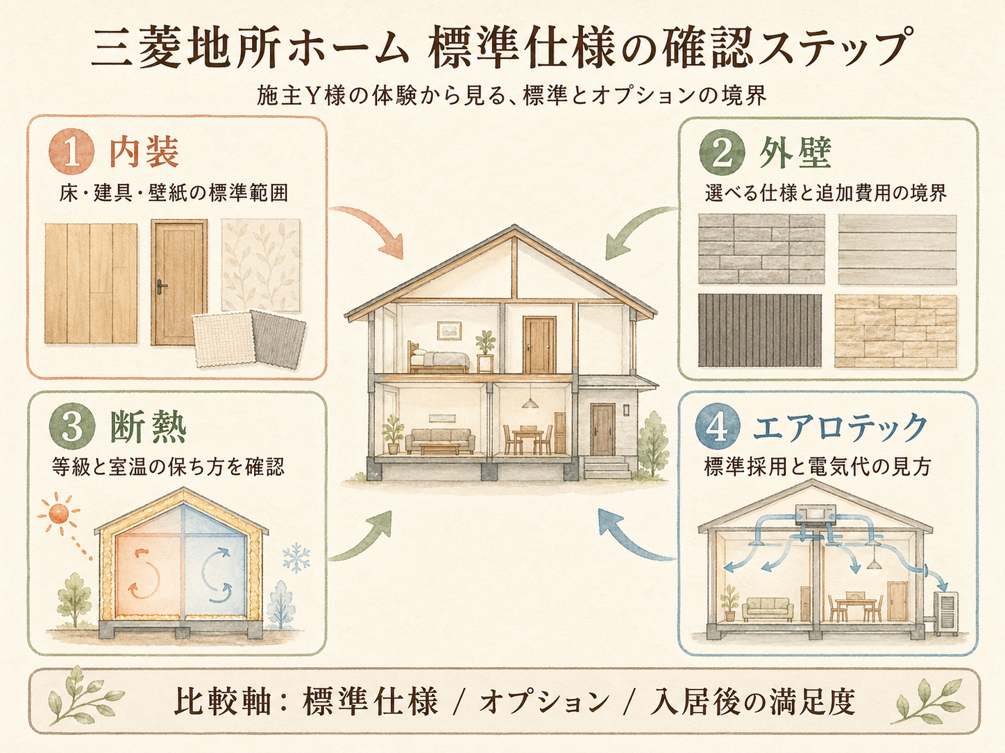 三菱地所ホームの標準仕様で押さえたい3つの注目点