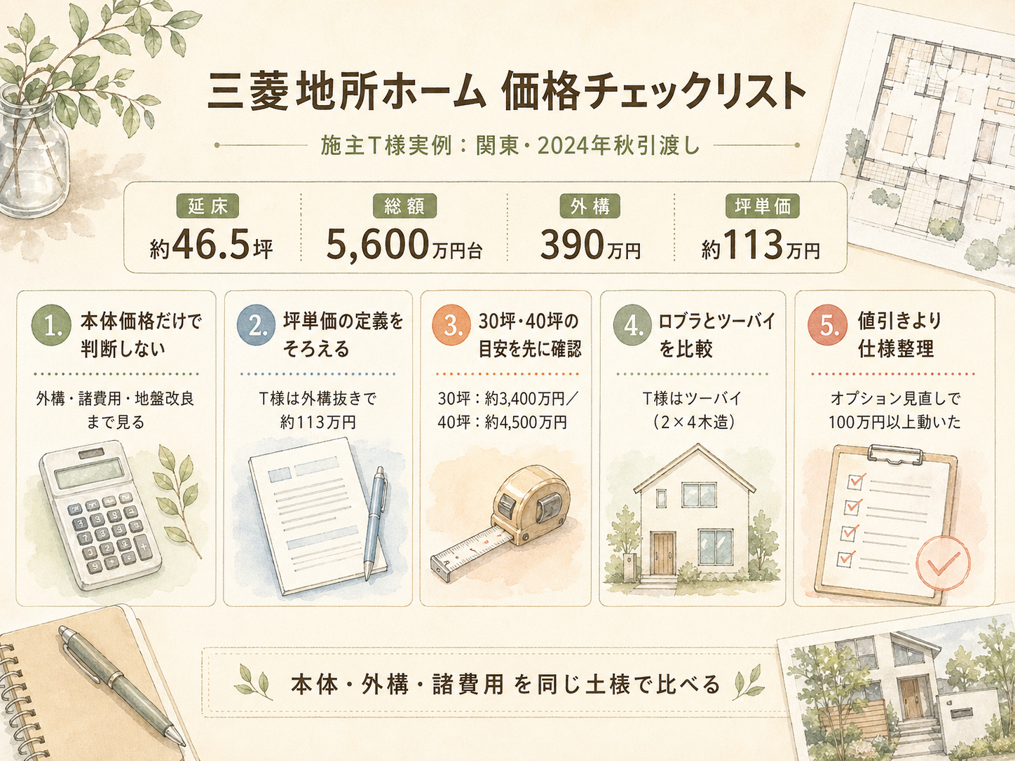 三菱地所ホームを検討する前に必ず確認したい5つのチェックリスト