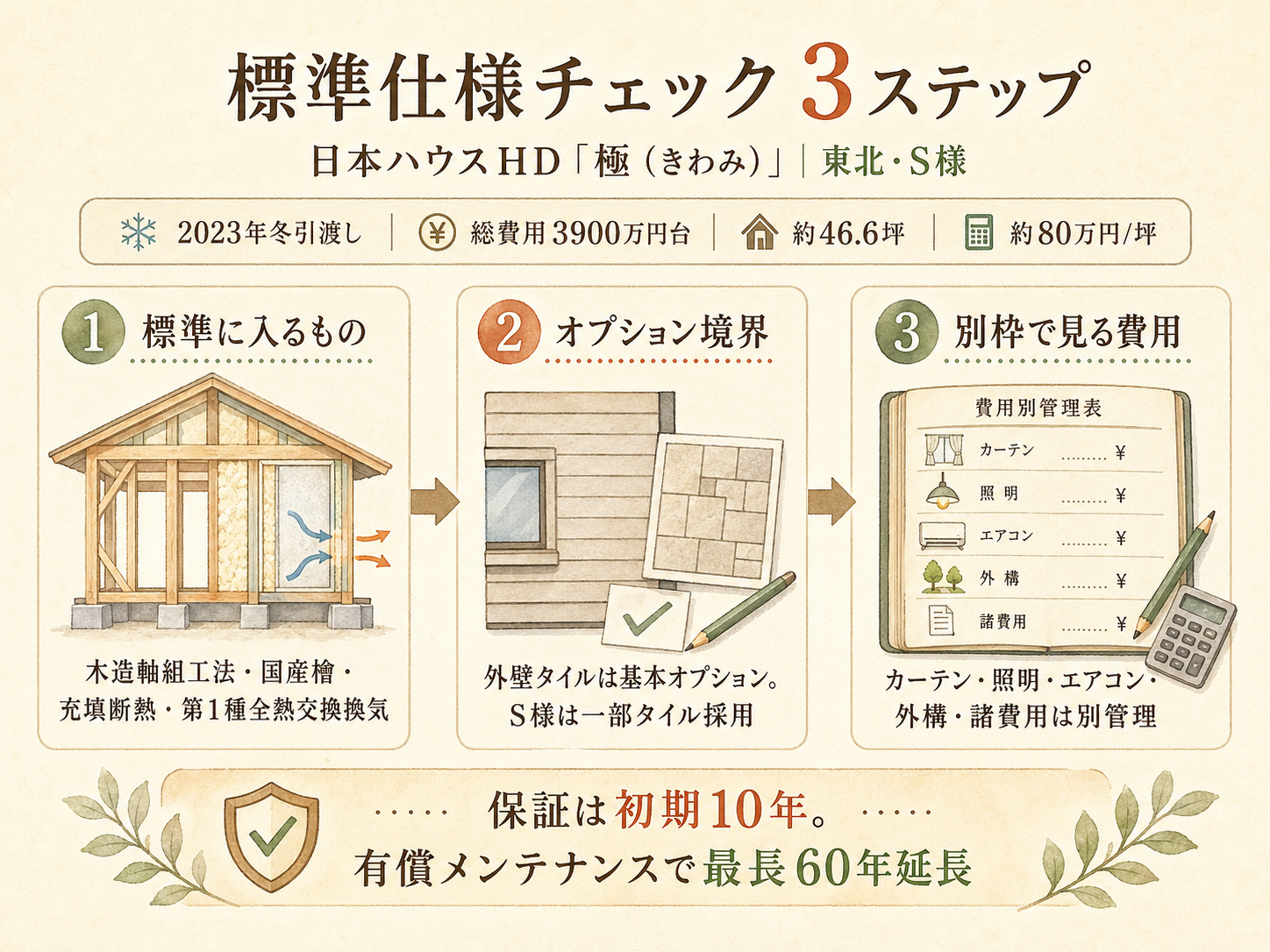 標準仕様で押さえたい3つの注目点