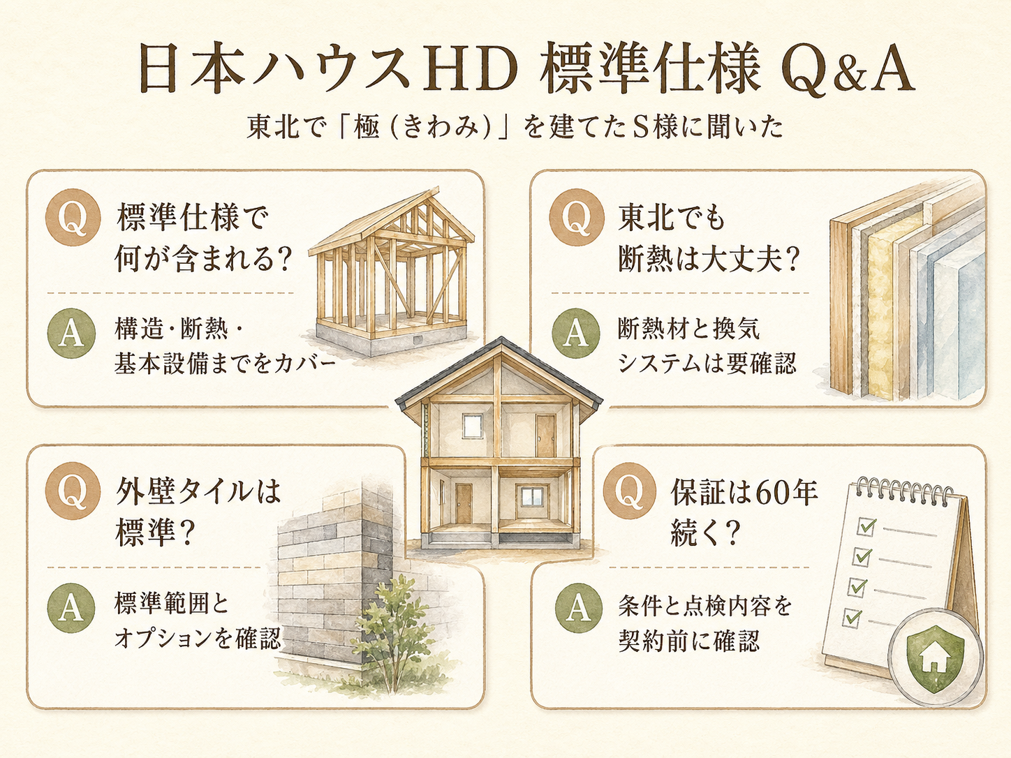 日本ハウスHDに関する読者の疑問と、S様の取材時の回答（Q&A図解）