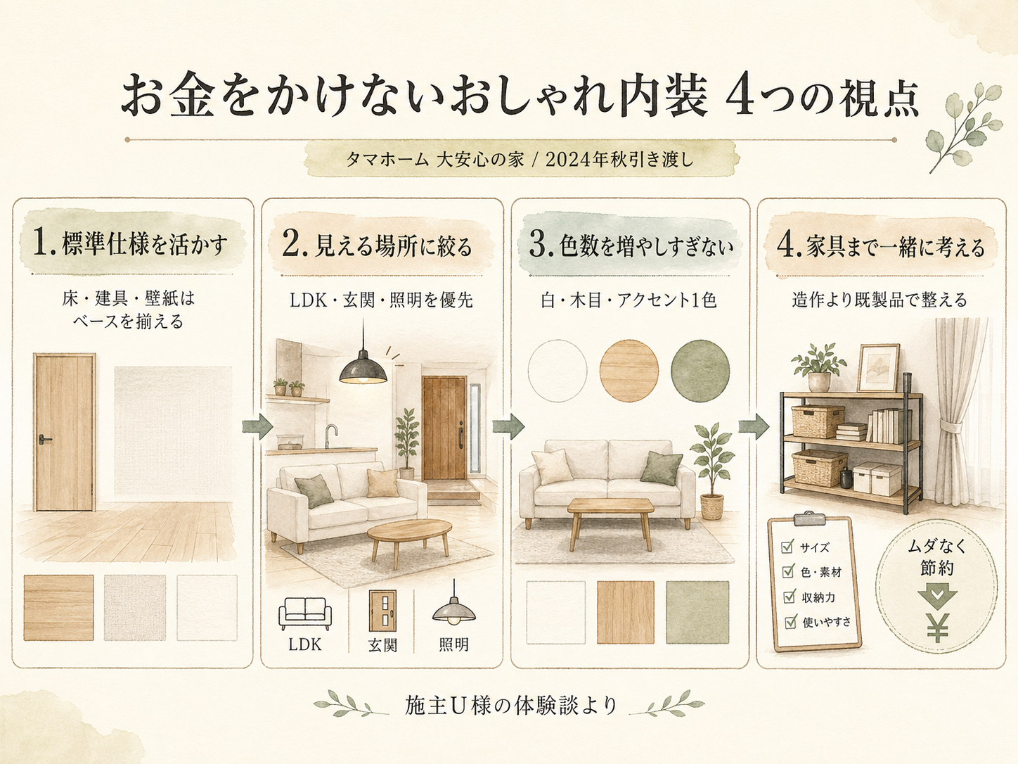 記事の検討ポイント3つ（U様の話から）