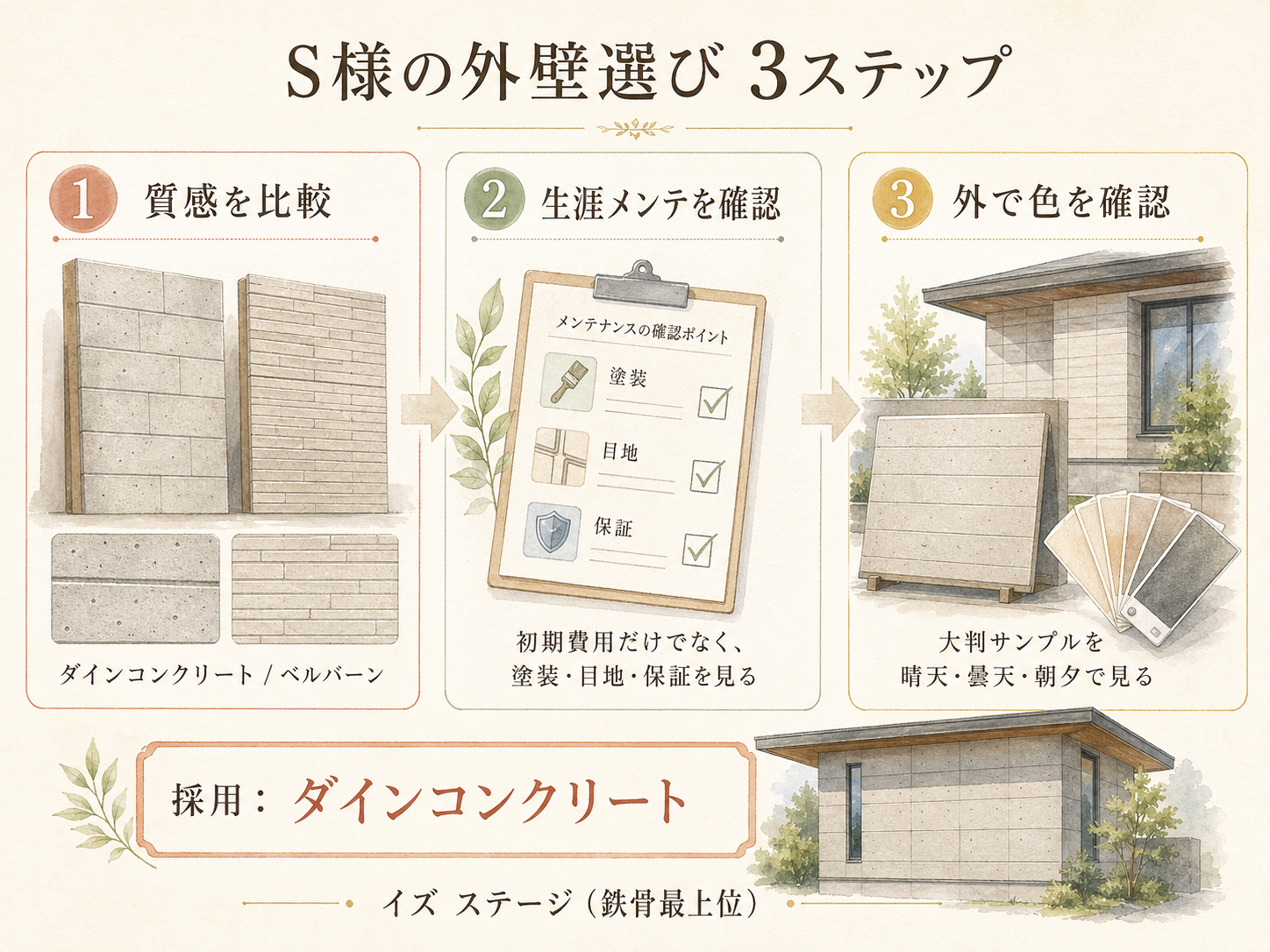 積水ハウスの検討ポイント3つ（S様の取材内容から）