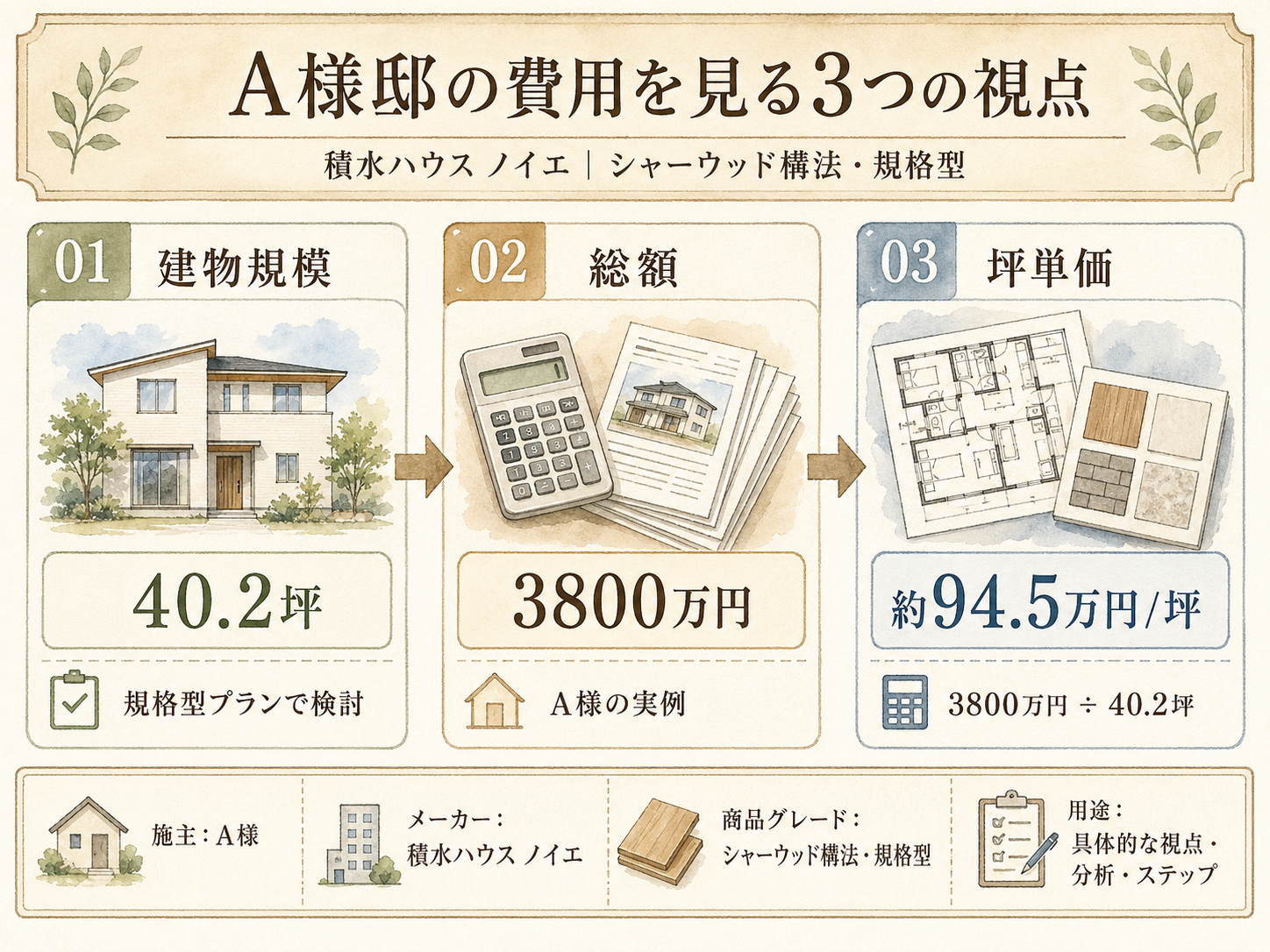 積水ハウスの検討ポイント3つ(A様の取材内容から)