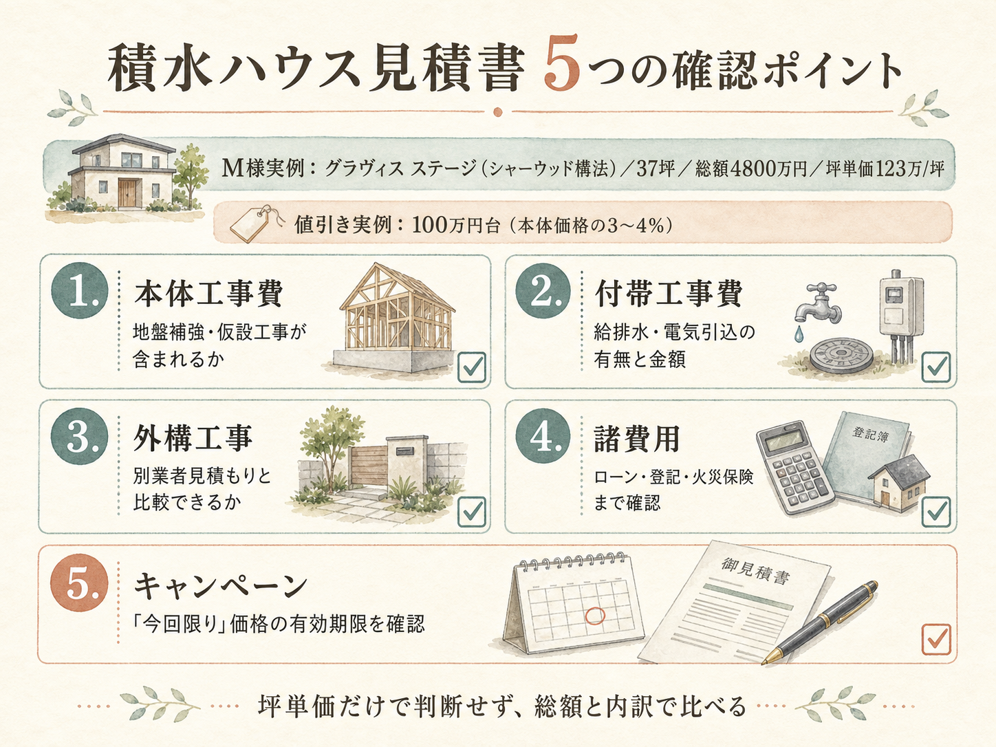 積水ハウスを検討する前に確認しておきたい5つのチェックリスト