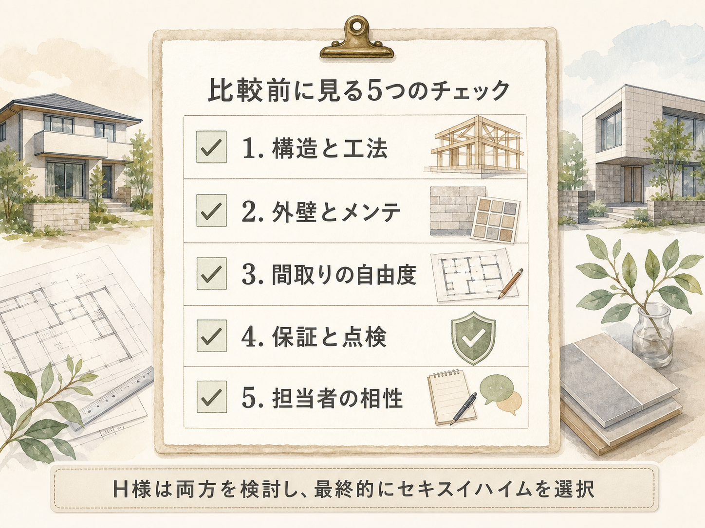 積水ハウスを検討する前に必ず確認したい5つのチェックリスト