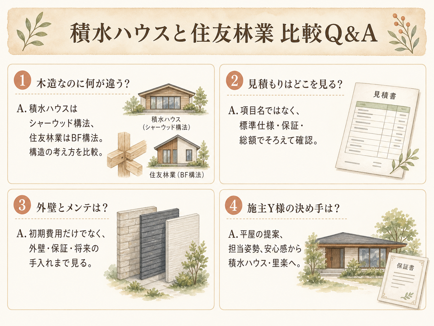 積水ハウスに関する読者の疑問と、Y様の取材時の回答(Q&A図解)
