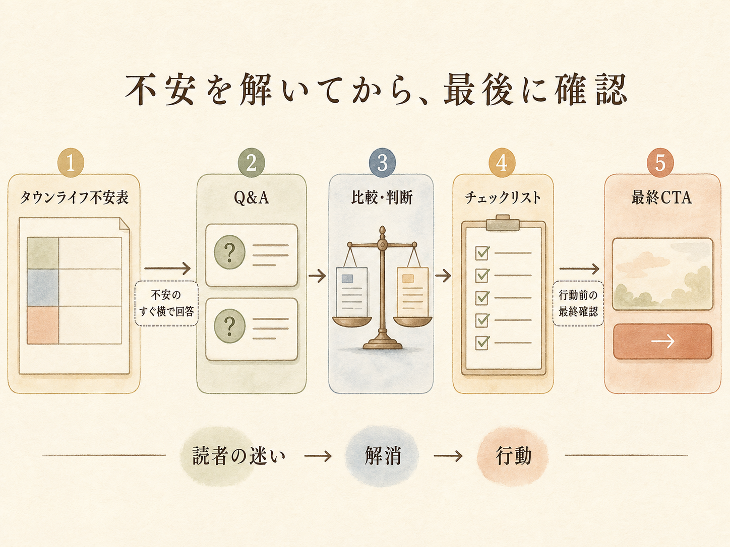 記事の検討ポイント3つ（施主様の話から）