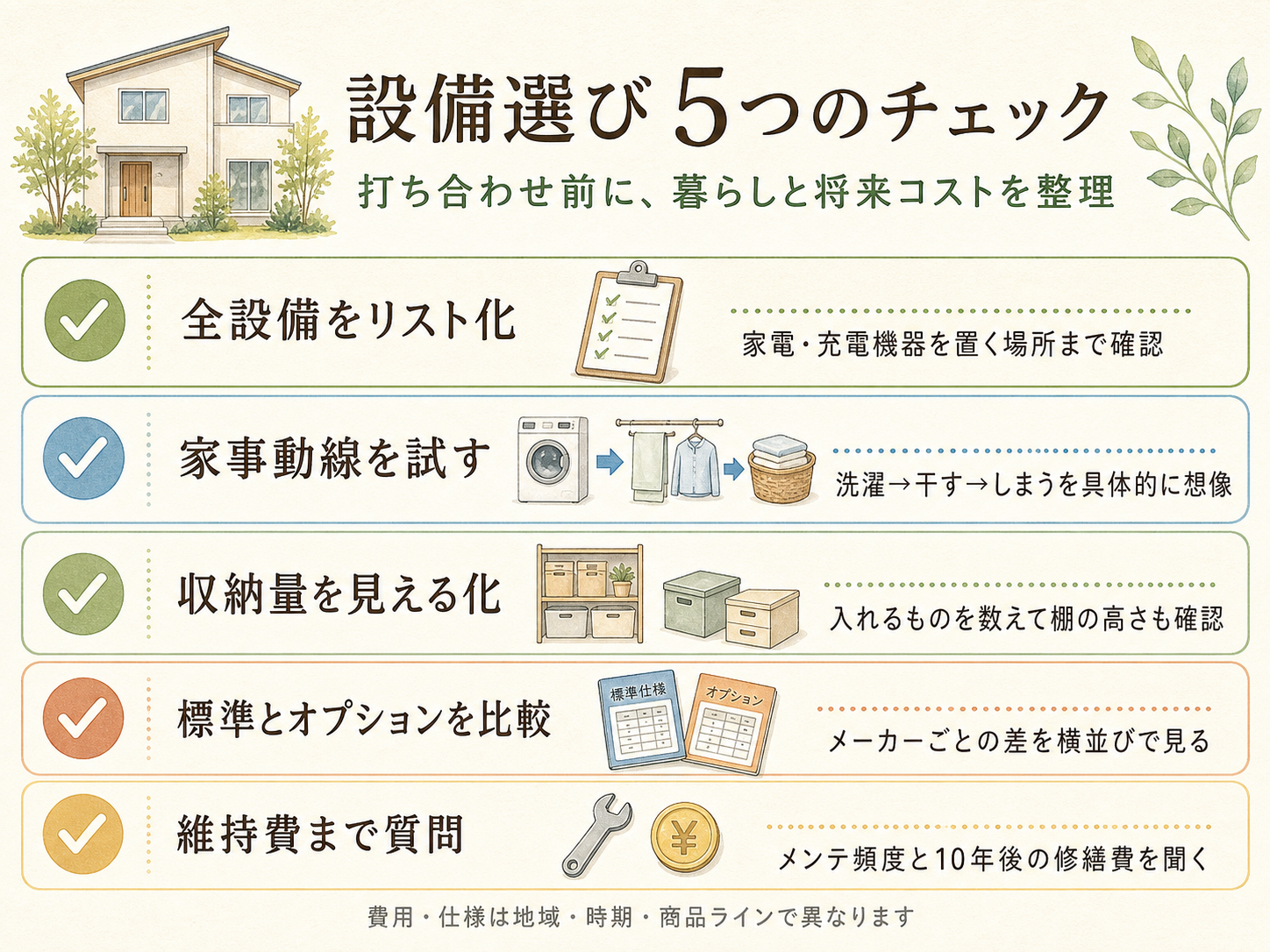 ハウスメーカーを検討する前に必ず確認したい5つのチェックリスト