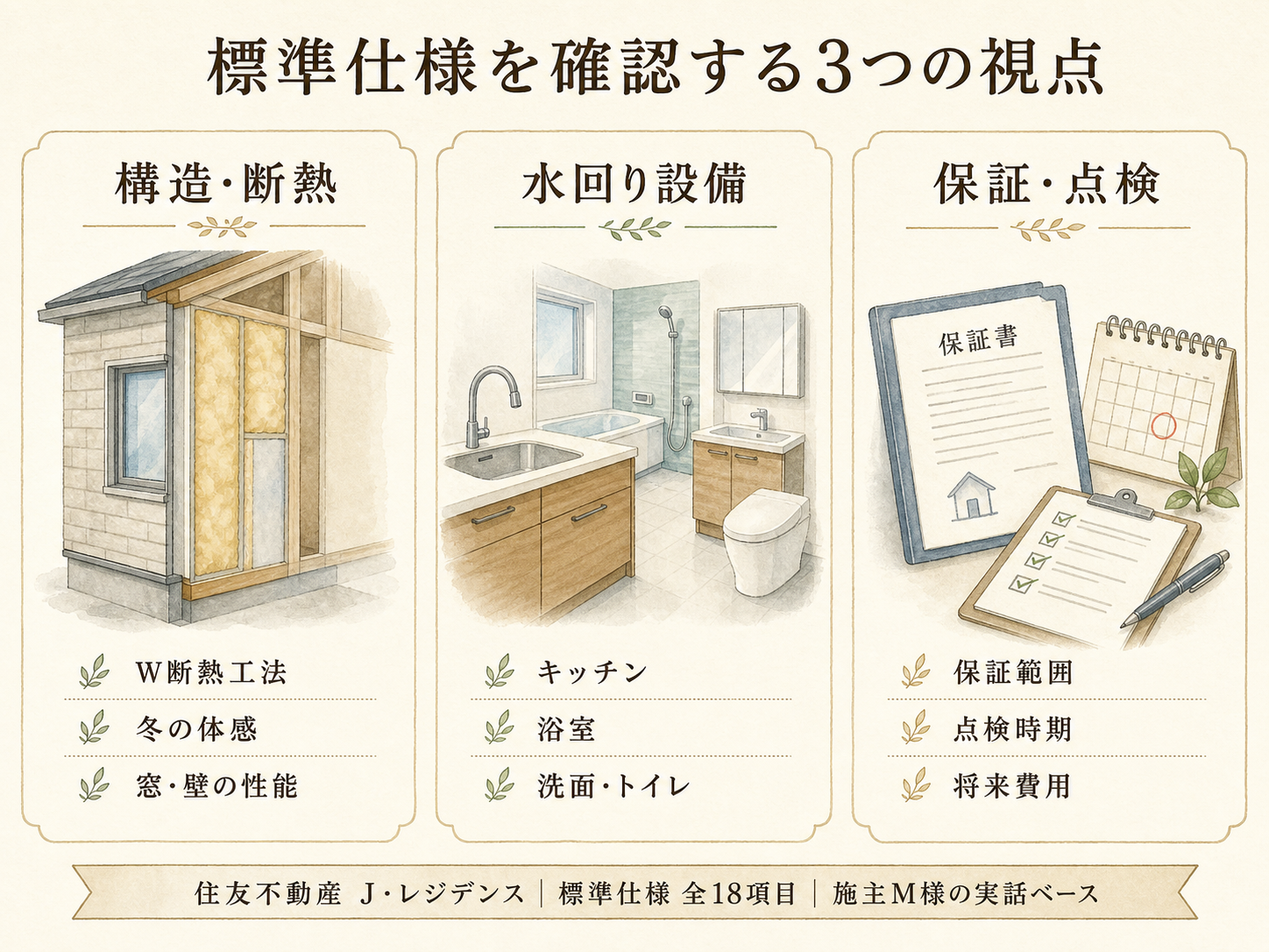 記事の検討ポイント3つ（M様の話から）