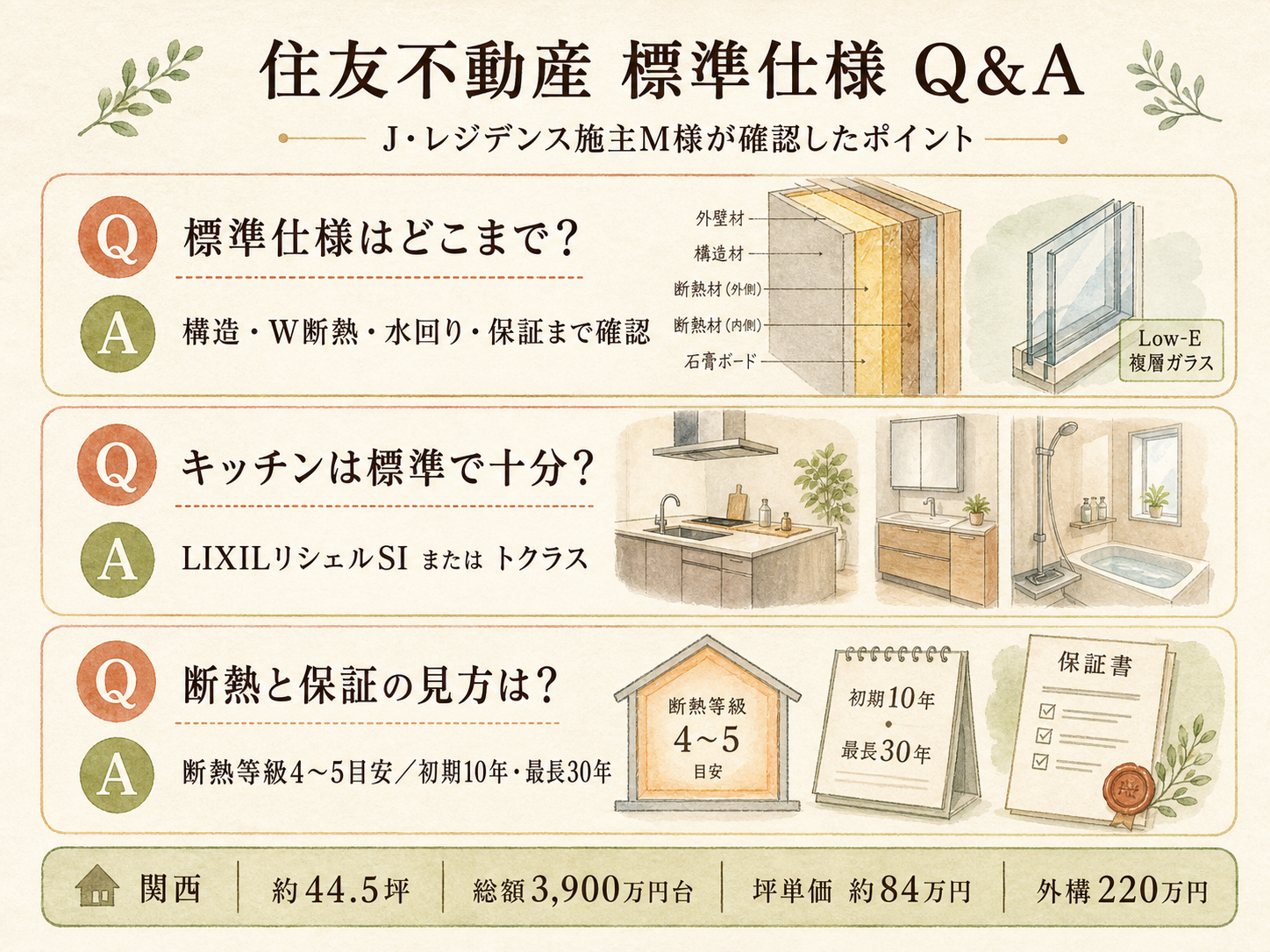 住友不動産に関する読者の疑問と、M様の取材時の回答（Q&A図解）