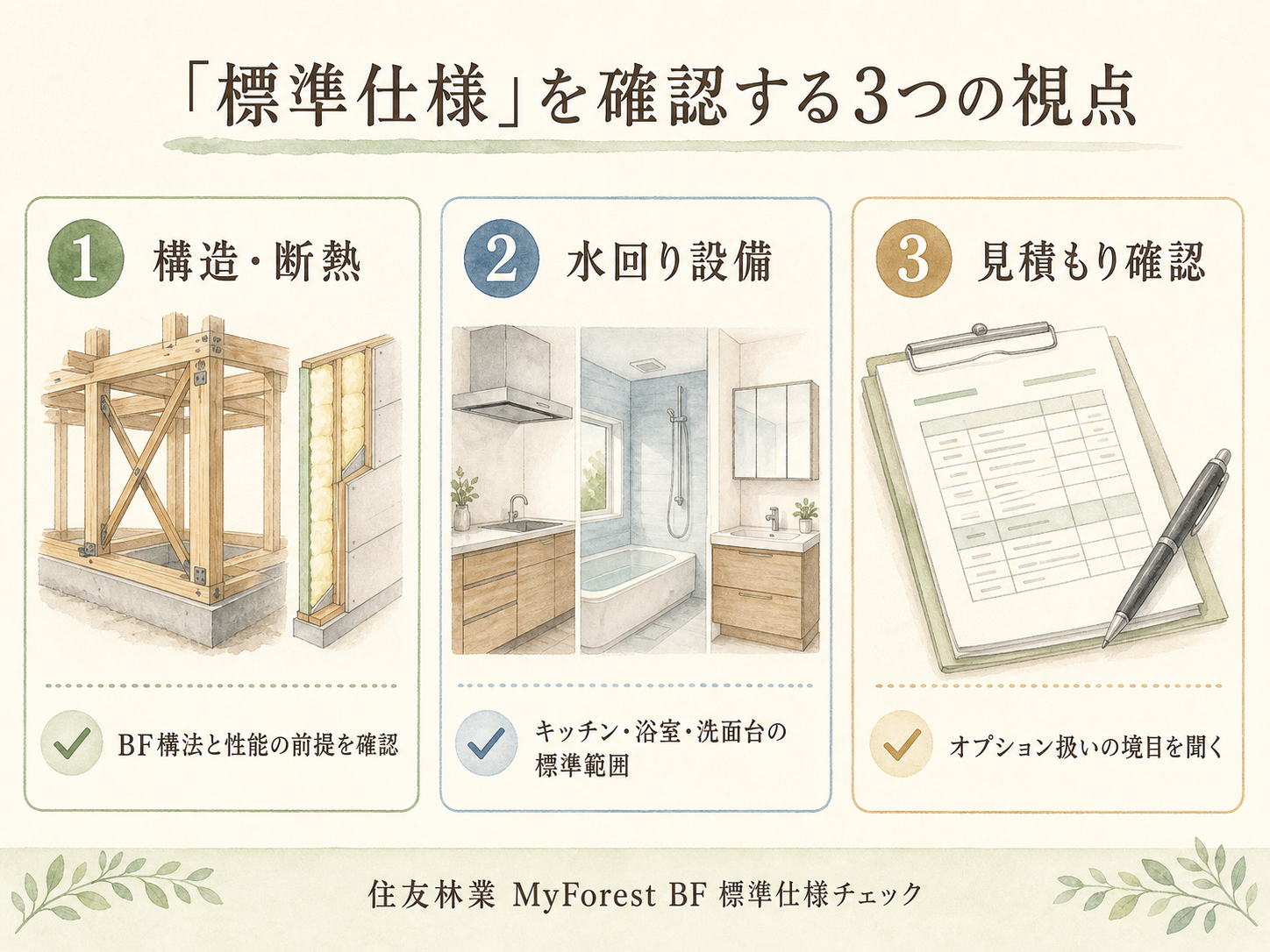 住友林業の標準仕様で押さえたい3つの注目点