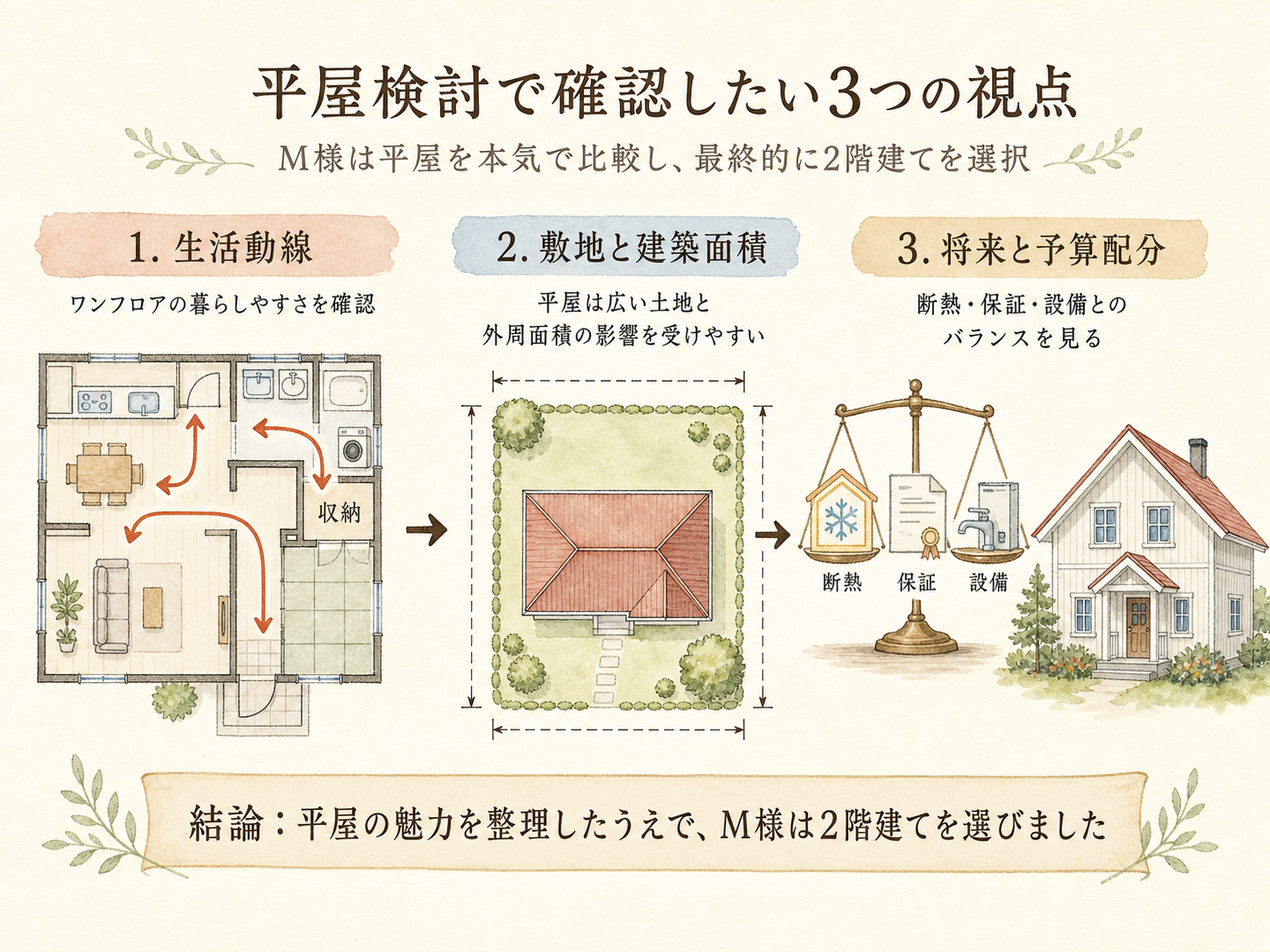 スウェーデンハウスで平屋を検討したM様の比較ポイント3つ