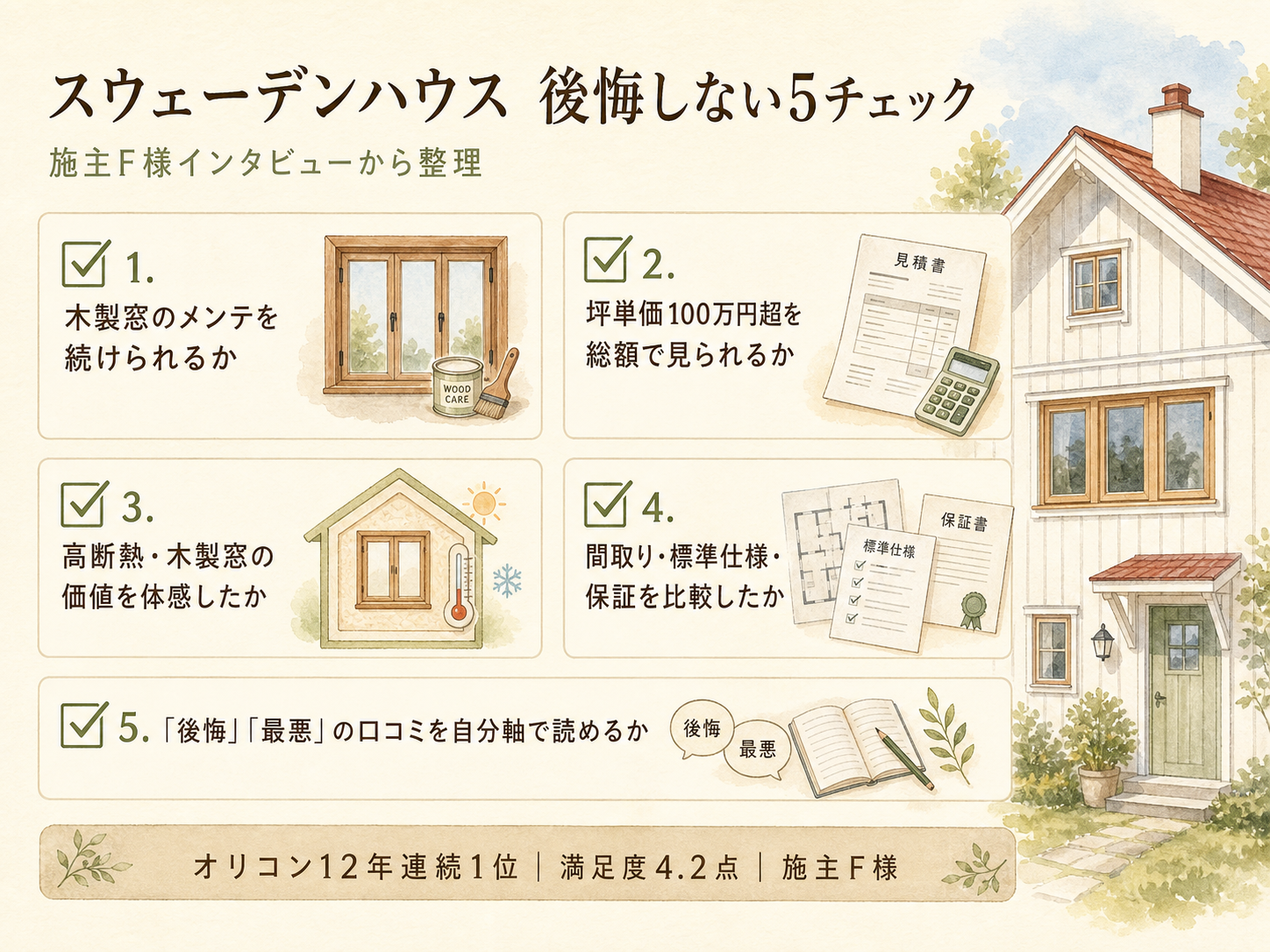 スウェーデンハウスを検討する前に必ず確認したい5つのチェックリスト