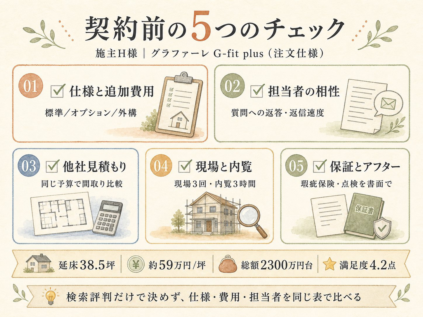タクトホームを検討する前に必ず確認したい5つのチェックリスト