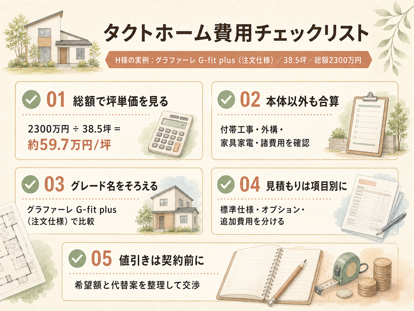 タクトホームを検討する前に必ず確認したい5つのチェックリスト