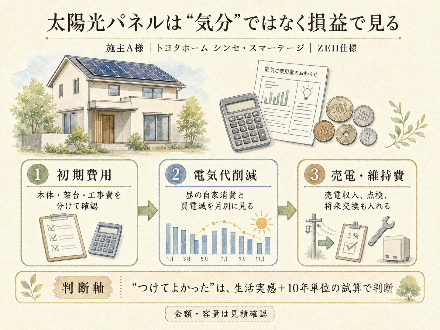 記事の検討ポイント3つ（A様の話から）