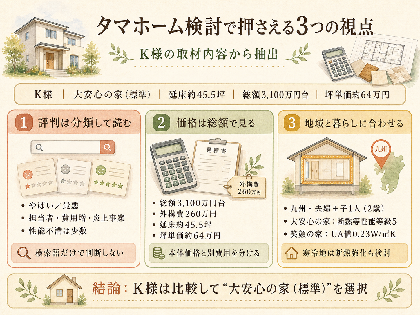タマホームが「やばい」と言われる本当の原因3つ（お話を伺ったK様の取材内容から）