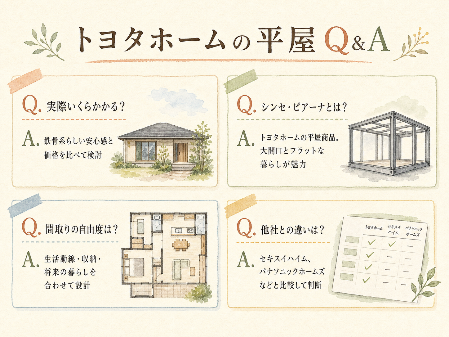 トヨタホームに関する読者の疑問と、G様の取材時の回答（Q&A図解）