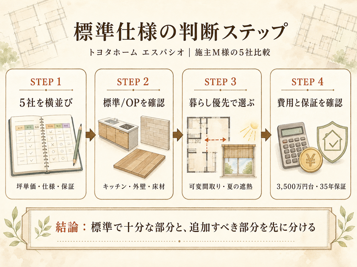 トヨタホームの標準仕様で押さえたい3つの注目点