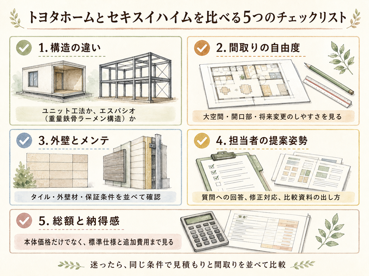 トヨタホームを検討する前に必ず確認したい5つのチェックリスト
