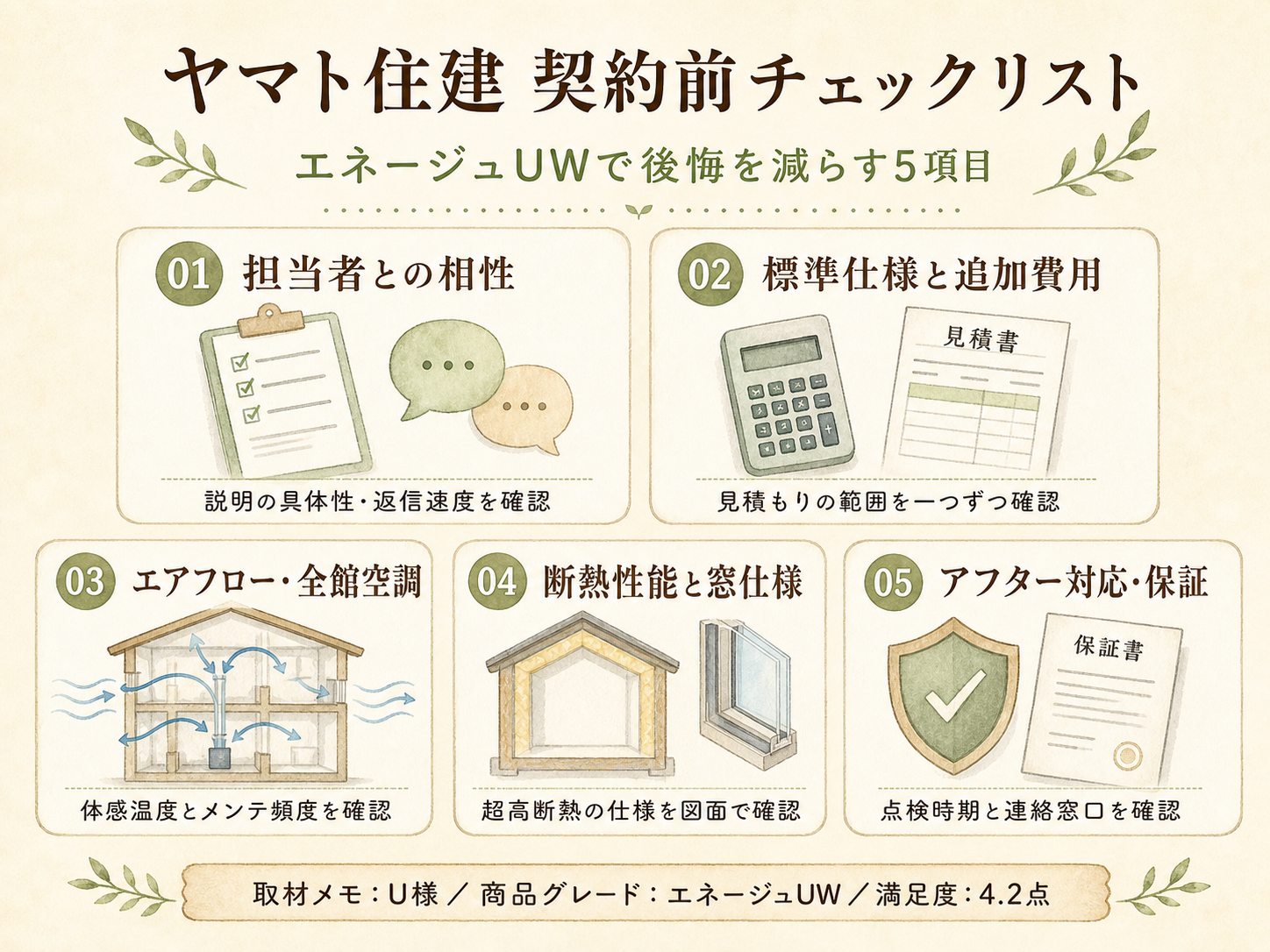 ヤマト住建を検討する前に必ず確認したい5つのチェックリスト