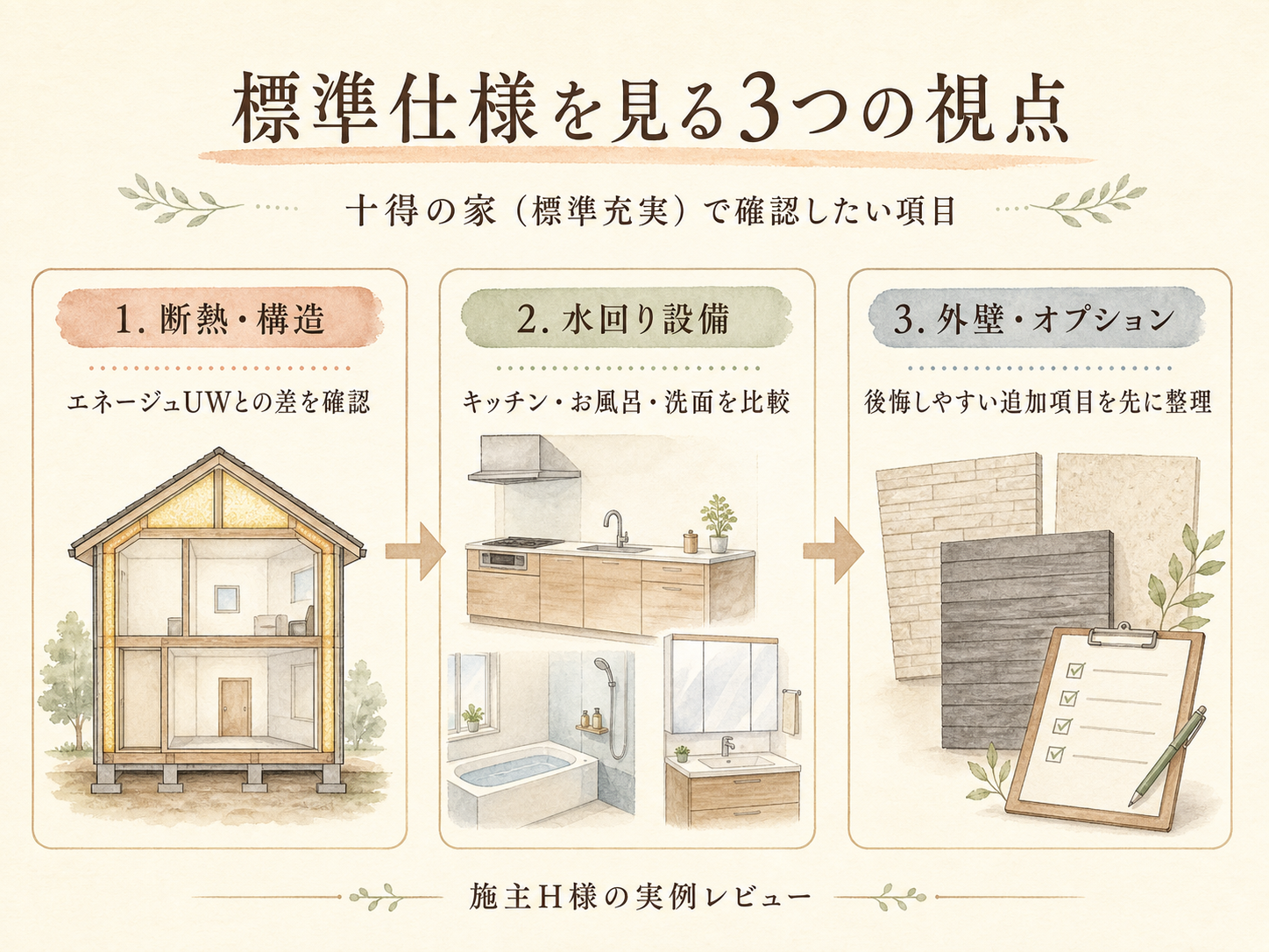 ヤマト住建の標準仕様で押さえたい3つの注目点