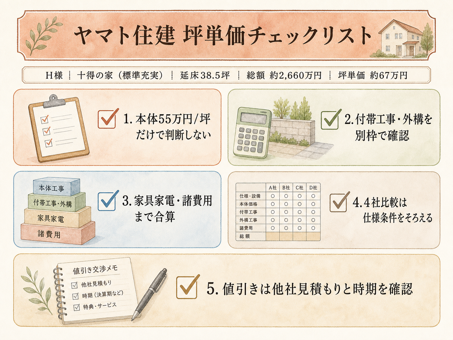ヤマト住建を検討する前に必ず確認したい5つのチェックリスト